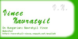 vince navratyil business card